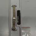 Slim Stainless Steel Bands Compatible for Samsung Galaxy Watch 7/FE/6/5/4 40mm 44mm, Watch 6/4 Classic 43mm 47mm 42mm 46mm, 5 Pro 45mm, 20mm Dressy Metal Chain Thin Strap for Women (Silver/Gold)