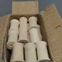 40 Pieces Large Wood Spools Unfinished Wooden Barrel Spools for Crafts (2x1.37 in)
