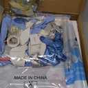 Golray 155pcs Elephant Baby Shower Decorations for Boy, Boxes with Letters/ Blue Balloon Garland Kit/ Backdrop/ Tablecloth/ Star, Elephant Kid Birthday Party Supplies Baby Boy Shower Decor