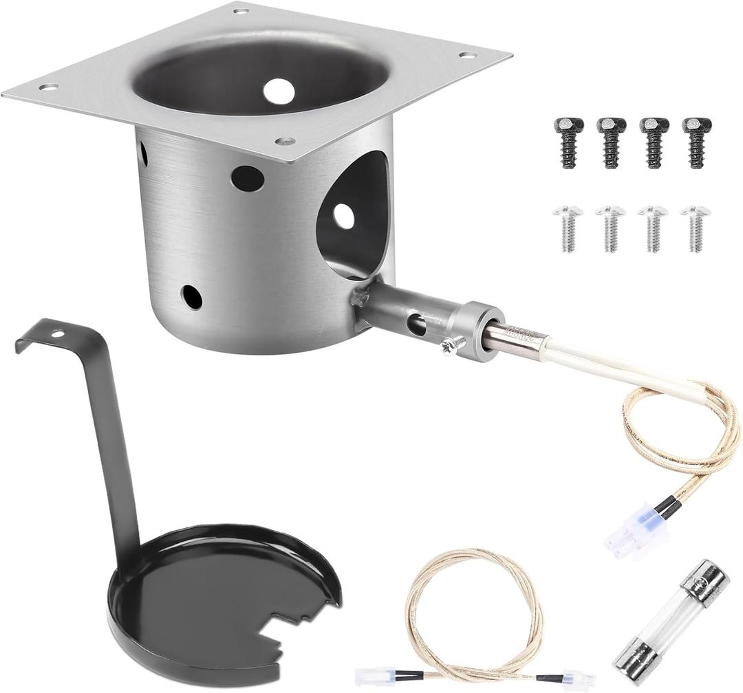 Hisencn Fire Burn Pot and D2 Hot Rod Igniter Kit for Traeger Pro 575 & 780, Ironwood 650 & 885, Timberline 850 DC &1300 DC Wood Pellet Grills with D2 Direct Drive and WiFIRE Technology