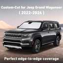 EcoNour Windshield Sunshade Compatible for Jeep GrandWagoneer 2022-2024 2025 2026, Sun Visor for Front Windshield & Window Sun Shade Cover, UV Heat Blocker & Protector, Car Accessories