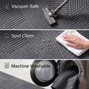 8x10 Grey Area Rugs for Living Room, Modern Geometric Washable Rug