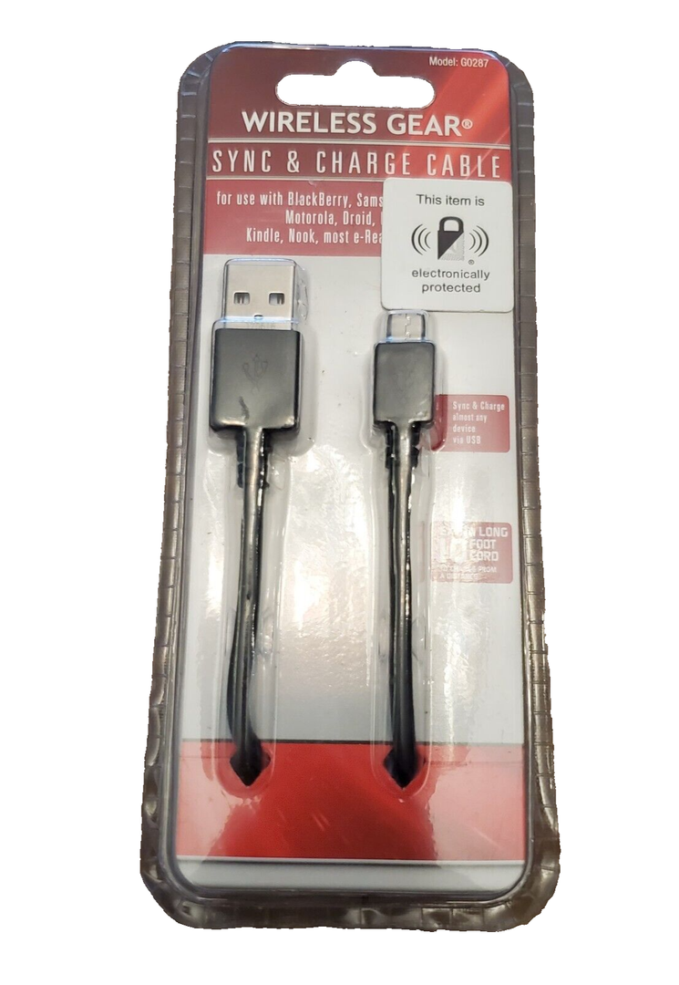 Wireless Gear Micro USB Devices 6 Ft