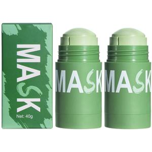 Green Tea Deep Cleanse Mask Stick - Blackhead Remover with Green Tea Extract, Mild and Non-irritating, Suitable All Skin Types, for Men and Women (2 PCS)