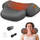 3-in-1 Neck Massager Pillow for Pain Relief, Neck Massager with Heat and Cervical Traction, Deep Tissue Massage Pillow for Shoulder & Back Comfort, Ergonomic Design for Men and Women (Deep Gray)
