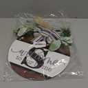 Personalized Last Name Welcome Sign with 26 Initial Letter Welcome Sign for Front Door Porch Farmhouse Decoration, Durable Wood Hanging Plaque for Year-Round Curb Appeal (S)