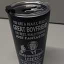 Gifts for Boyfriend from Girlfriend - Funny Gifts for Him Bf, Birthday Anniversary Presents Cup for Boyfriend, Insulated Stainless Steel Coffee Tumbler 20 OZ Navy