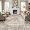 EIEIHOUSE 12x15 Area Rug Washable Vintage Rugs for Living Room Brown/Multi