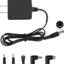 AC/DC Power Adapter, 5V 1A 5W, Universal Input 110V-240V, 5 Connectors, Black