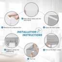 RYB HOME Classroom Door Window Cover, Privacy Sunlight Shades for Classroom Windows and Doors Cover Lockdown Shades, Room Darkening Design Blocks Views, W 8 x L 36, 1 Panel, Grey