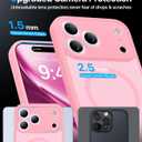 2 x Magnetic Shockproof for iPhone 17 Pro Max Case,Upgrade[Camera Protection][Compatible with Magsafe][Non-Slip][Mil-Grade Protection] Slim Translucent Matte Phone Case for iPhone 17 Pro Max,Pink