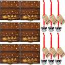 Ceenna 6 Sets Christmas Believe Bell Gifts Polar Ornaments Bulk Santa Bells Christmas Polar Train Party Gifts Decorations Tree Decor (Brown)