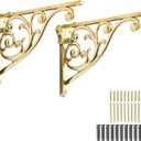 khtumeware Shelf Brackets, Florence, wheelbase 200 mm (2, Gold)