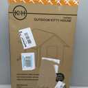 K&H Heated Cat House, Outdoor Kitty Shelter, Safety Listed, 20W, Red/Black