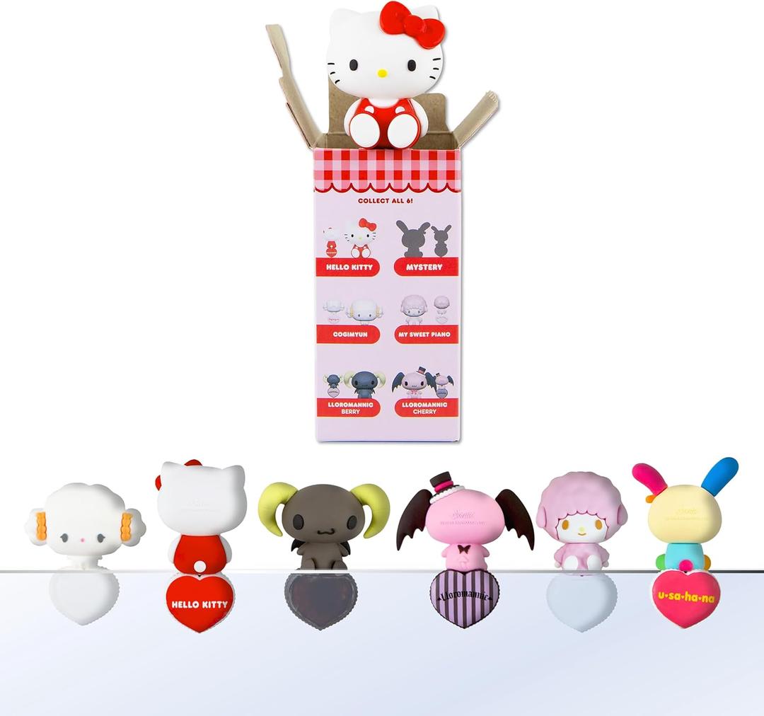 Sonix x Sanrio Peekers - Specialty Friends Blind Box - Adhesive Decorative Mini Figures - Includes Hello Kitty, Cogimyun, Lloromannics, My Sweet Piano, or Mystery Character