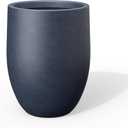 Kante Tall Concrete Planter, 21.7-Inch Height Charcoal Large Indoor Outdoor Plant Pot with Drainage Hole for Patio Garden Home, Modern Decor for Flowers and Tree