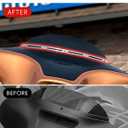 Windshield Trim for Street Glide 14-23, Chrome Polished Slotted Batwing Trim Windscreen Trim for Harley Tri Glide Street Glide Electra Glide Ultra Classic CVO 2014-2023 Accessories (23 inch)