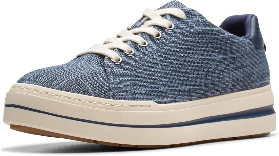 Clarks Women's Audreigh Sun Sneakers (6.5 Wide, Navy)