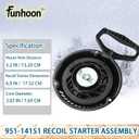 Funhoon 951-14151 Recoil Starter Assembly for Troy Bilt Storm 2410 2420 2620 2690 Snow Blower, MTD 21 inch, Craftsman, Cub Cadet, Yard Machines Snow Throwers Replaces 751-14151 951-10658 751-10658