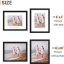 2 x upsimples 8x10 Picture Frame, Display Pictures 5x7 with Mat or 8x10 Without Mat, Wall Hanging Photo Frame, Black, 1 Pack