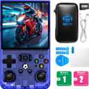 R36MAX Retro Handheld Game Console, 4.0 Inch 720x720 IPS Screen, 64GB Built-in 18,000+ Classic Game, Portable Hand Held Open Source Linux System, 4000mAh Battery Retro Gaming Console(Blue 64GB)