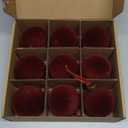 9 Pcs Red Velvet Christmas Balls, 3.15 Inch Velvet Ornaments for Christmas Tree, Flocked Ornaments Balls for Wreath Garland