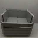 ReadySpace Plastic Containers for Organizing and Storage Bins for Closet, Kitchen, Office, Garage or Pantry Organization, Stackable Bins, Extra Large (14.8" x 16.5" x 7"), 4-Pack, Grey