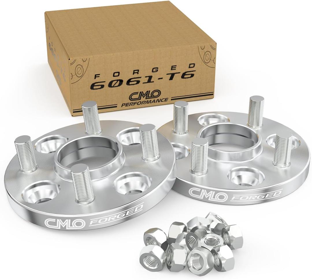 Customadeonly Forged 4x114.3 to 4x100 Wheel Adapters 15mm Hubcentric Converts 64.1mm Hub to 54.1mm Bore M12x1.5 Studs 4x4.5 to 4x100 Conversion Compatible with Honda Accord Prelude (2pcs)