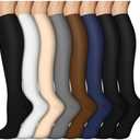 8 Pairs Compression Socks for Women & Men,Support Compression Stockings for Medical Running Athletic, S/M