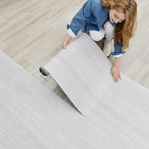 2 Rolls 23.6''x10FT Vinyl Flooring Roll 38.75 sq.ft: Peel and Stick Floor Tiles Self-Adhesive Durable Waterproof Wood Grain Large Plank for Living Room, Bedroom, Bathroom (Paleish Grey‌, 23.6''x10FT)