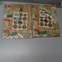 Pack of 2 Layninder Christmas Wrapping Paper, 8 Sheets Vintage Kraft Wrapping Paper w/Tags Stickers Rope, Xmas Paper w/Santa Reindeer Merry Christmas, Gift Paper for Holiday (27.6x19.7in, Folded)