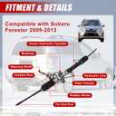SecosAutoparts Power Steering Rack and Pinion Assembly Compatible with Subaru Forester 2.5L 2009-2013# 34110SC010 34110SC011 34110SC012