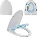 2-in-1 Toilet Seat, V-Shape Soft Close with Toddler Seat