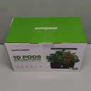 Ahopegarden Indoor Garden Hydroponics Growing System: 10 Pods Plant Germination Kit Herb Vegetable Growth Lamp Countertop with LED Grow Light - Hydrophonic Planter Grower Harvest Lettuce (Black)