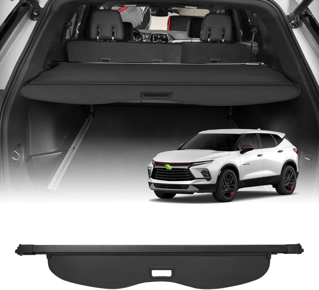 Powerty Cargo Cover for 2019-2024 2025 Retractable Trunk Cover Trunk Shielding Shade for Blazer Accessories Cargo Luggage Cover No Gap
