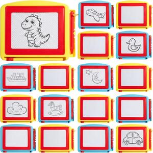 Tinlade 24 Pack Mini Magnetic Drawing Board for Kids, Small Erasable Drawing Pad, Toddler Writing Tablet, Birthday Party Favor, Classroom Prize, Goodie Bag Stuffers for Boy Girl (Classic Color,Cute)