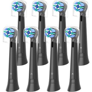 iO Brush Heads Compatible with Oral b iO Electric Toothbrushes, Replacement Toothbrush Head for 10/9N/9/8N/8/7N/7/6N/6/5N/5/4N/4/3N/3/2/MyWay Series, 8 Black