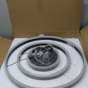 3-Rings Chandelier Black Modern LED Chandeliers for Living Room, Dimmable Round Hanging Light with Remote Control Circular Pendant Light Fixture for Dining Room Foyer Entryway, 3000K-6500K