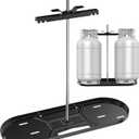 Skyflame Steel RV Dual Propane Tank Mounting Rack for 30 lbs Tanks, Double Gas Tank Cylinder Hitch Frame for RVs, Camping and Trailers