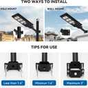 Mounting Brackets Extension Arm for Solar Street Light, Light Fixture Bracket Pole for Wall, Fence, Tree, Yard, Barn, 2pcs