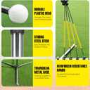PLAYAPUT Baseball Swing Trainer with 4 Power Bands,Auto Reset Baseball Hitting Trainer,Softball Swing Trainer,Height Adjustable 31-47 inches Baseball Training Equipment Improve Power,Speed