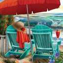 Briarwood Lane Beach Life Summer House Flag Nautical Adirondack Chairs 28" x 40"