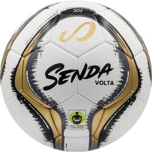 Senda Volta Premier Soccer Ball, Fair Trade Certified, Gold/Grey, Size 5 (Ages 13 & Up)
