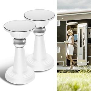 RV Magnetic Door Catch RV Door Holder Latch for RV, Camper, Trailer, Motor Home, Boat Compartments, Cargo (White, 4inch, 2 Pack)