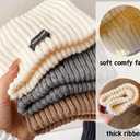 XEF Ear Warmer Headband for Women Winter Knit Elastic Wide Head Wrap Winter Ear Muffs Fashion Sports Headbands Sweatband Orange Grey