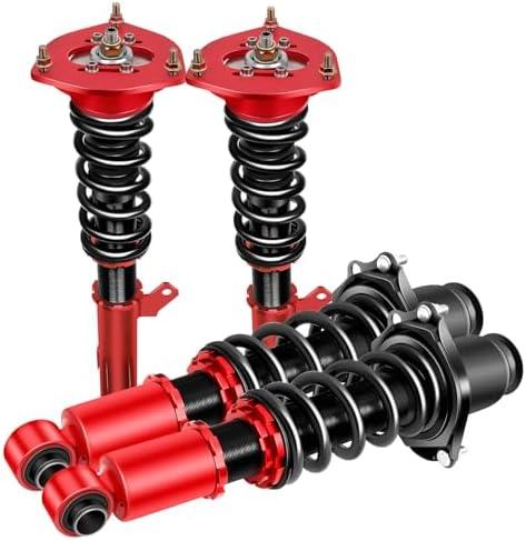 4pcs Full Coilovers Suspension Shocks Springs Struts kits Compatible for 2003 2004 2005 2006 2007 2008 for Toyota Corolla 1.8L 2003-2008 for Toyota Matrix 1.8L coilover adjustable height suspension
