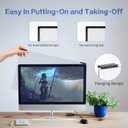 Computer Privacy Screen Filter 21.5 Inch, 9H Hardness Hanging Computer Screen Privacy Shield Compatible with 16:9 Widescreen Monitor, Eye Protection and Blue Light Blocks