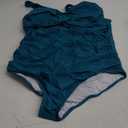 Daci Plus Size One Piece Swimsuits - Tummy Control Bathing Suit for Women Cutout Swimwear (Teal)