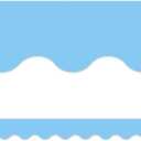 Light Blue Scalloped Border Trim