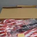 IDEAALS 24-Pack Solar Christmas Candy Cane Lights, Solar Pathway Lights Waterproof, Christmas Decorations Outdoor with 8 Modes for Party Patio Garden Lawn Yard Decor